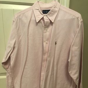 Men’s long sleeve button down polo